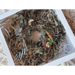 Wianek zimowy, świąteczny naturalny Stabilizowany Eukaliptus